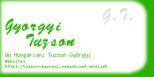 gyorgyi tuzson business card