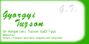 gyorgyi tuzson business card